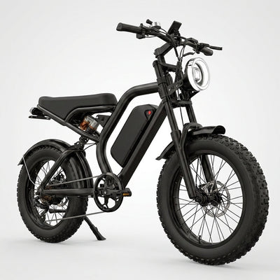 Electric Dirt Bike Built for All-Terrain Adventures, 1500W Peak Motor, 70 Mile Range, 20 Inch Fat Tires