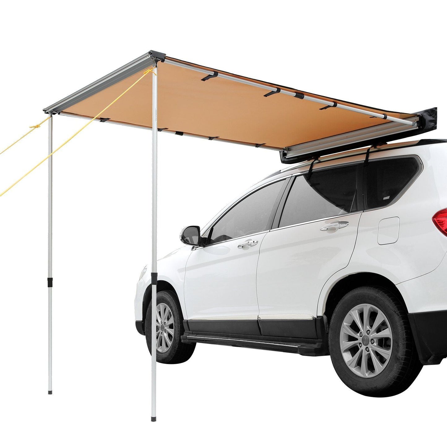 4.6' × 6.6' Retractable Vehicle Awning | PU3000mm UV50+ Sheltere Bag, Suitable for Truck, SUV, Van, Campers