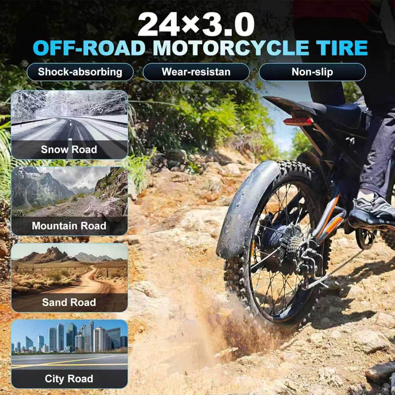 Ride Revolt T2000 Electric Dirt Bike-Style E-Bike | 3000W Peak, Up to 37 MPH