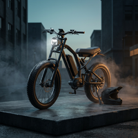 20" Fat Tire Electric Motorcycle Ebikes for Adults, 1500W Peak Electric Dirt Bike with Full Suspension, 48V 18AH Battery Moped, 40-70 Miles Range, LED Headlight,Turn Signals — Studio Shot
