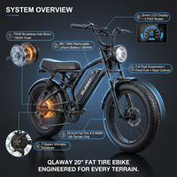 20" Fat Tire Electric Motorcycle Ebikes for Adults, 1500W Peak Electric Dirt Bike with Full Suspension, 48V 18AH Battery Moped, 40-70 Miles Range, LED Headlight,Turn Signals — How It Works