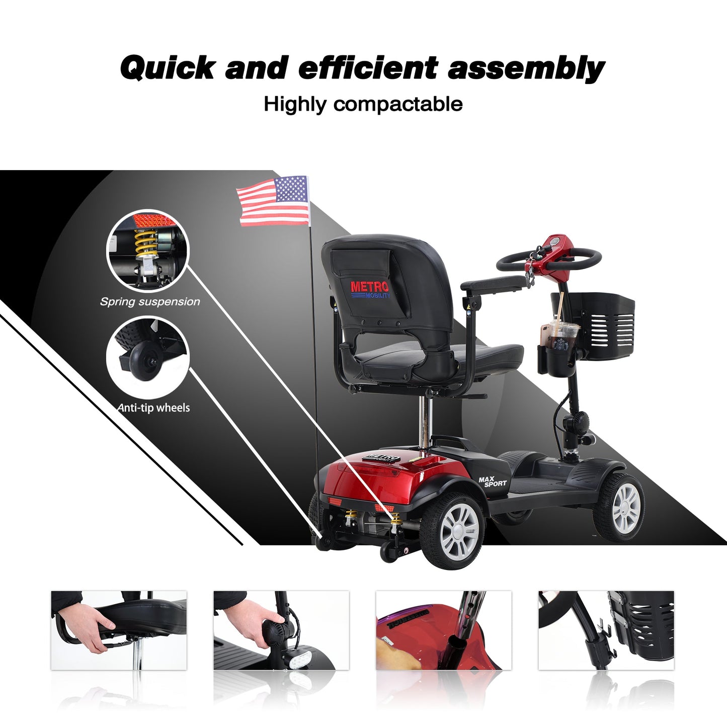 Max Sport Mobility Scooter | 300 lb Capacity