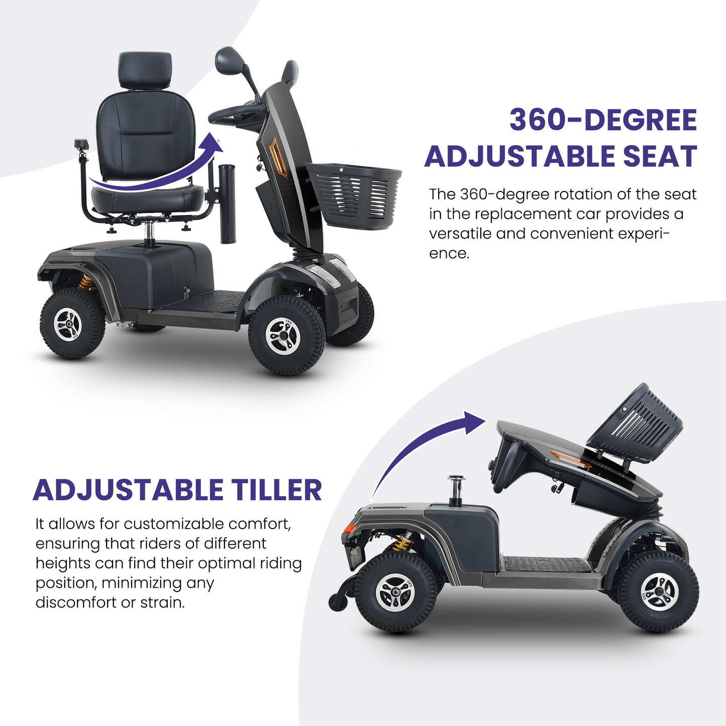 S500 Heavy-Duty Mobility Scooter | 25-Mile Range