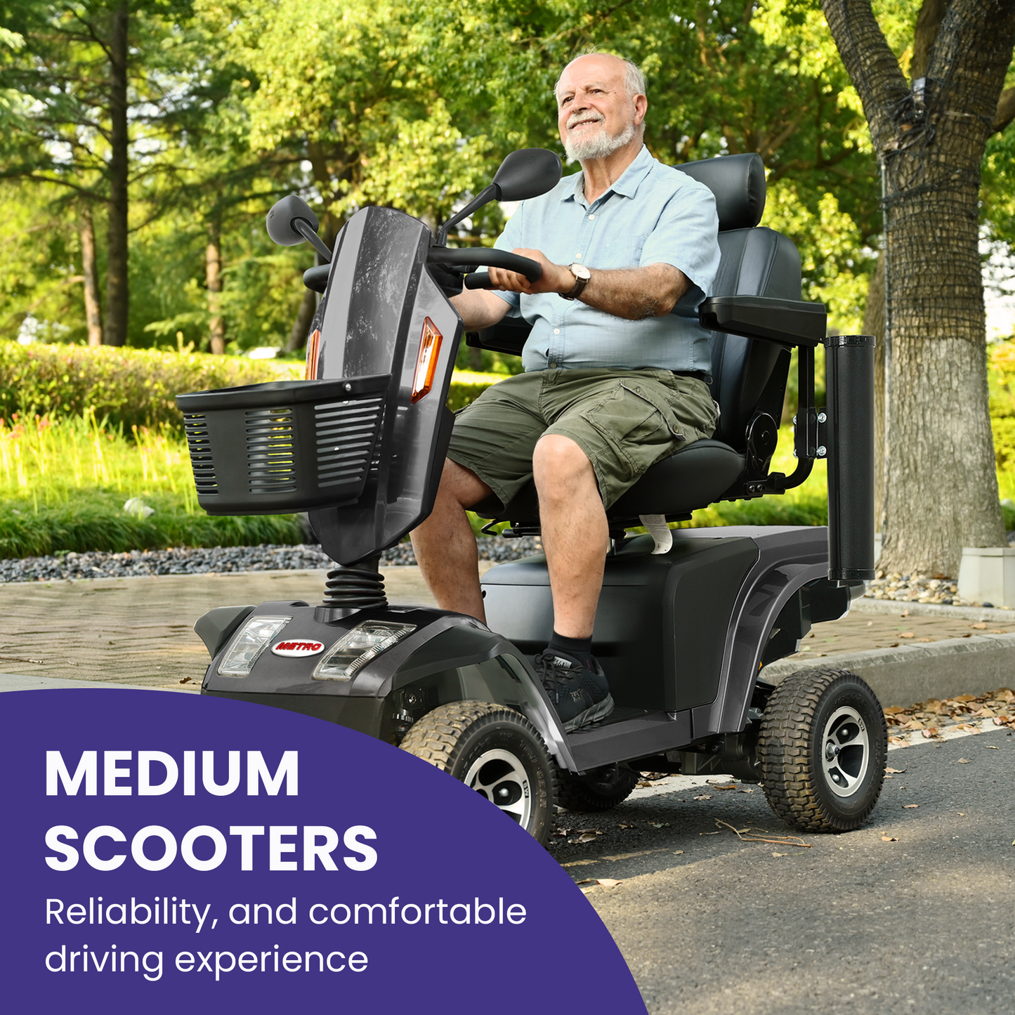 S500 Heavy-Duty Mobility Scooter | 25-Mile Range