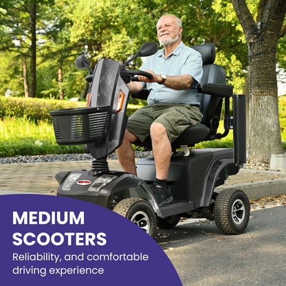S500 Heavy-Duty Mobility Scooter | 25-Mile Range