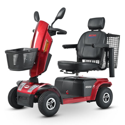 S500 Heavy-Duty Mobility Scooter | All-Terrain Outdoor Design - Red