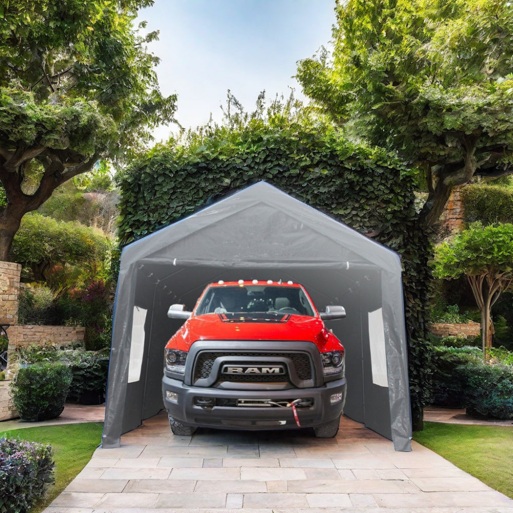12 x 20 ft Enclosed Carport Shelter | Heavy-Duty Frame