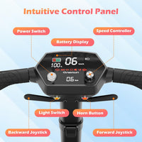37.5Lb Lightweight Mobility Scooter for Seniors & Adults - Cruise & Airline Approved, Removable Lithium Battery, Foldable Portable Travel Motorized Scooter, No Assembly Needed, 12.4Miles Range, Black