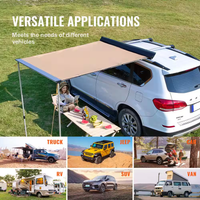 Car Side Awning Designed for Outdoor Adventures, 4.6x6.6 Ft Retractable, UV50+ Protection, Waterproof Storage