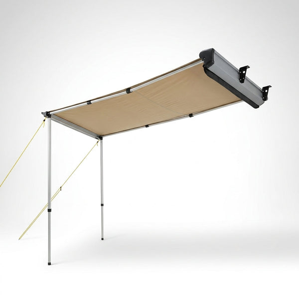 4.6 Ft. X 6.6 Ft. Car Side Awning, Retractable Vehicle Shade with UV50+ Waterproof Storage Bag, Suitable for Truck, SUV — Studio Shot