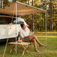 4.6 Ft. X 6.6 Ft. Car Side Awning, Retractable Vehicle Shade with UV50+ Waterproof Storage Bag, Suitable for Truck, SUV — Lifestyle