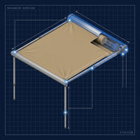 4.6 Ft. X 6.6 Ft. Car Side Awning, Retractable Vehicle Shade with UV50+ Waterproof Storage Bag, Suitable for Truck, SUV — How It Works