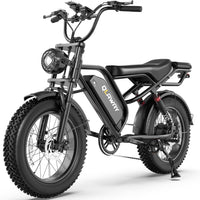 20" Fat Tire Electric Motorcycle Ebikes for Adults, 1500W Peak Electric Dirt Bike with Full Suspension, 48V 18AH Battery Moped, 40-70 Miles Range, LED Headlight,Turn Signals