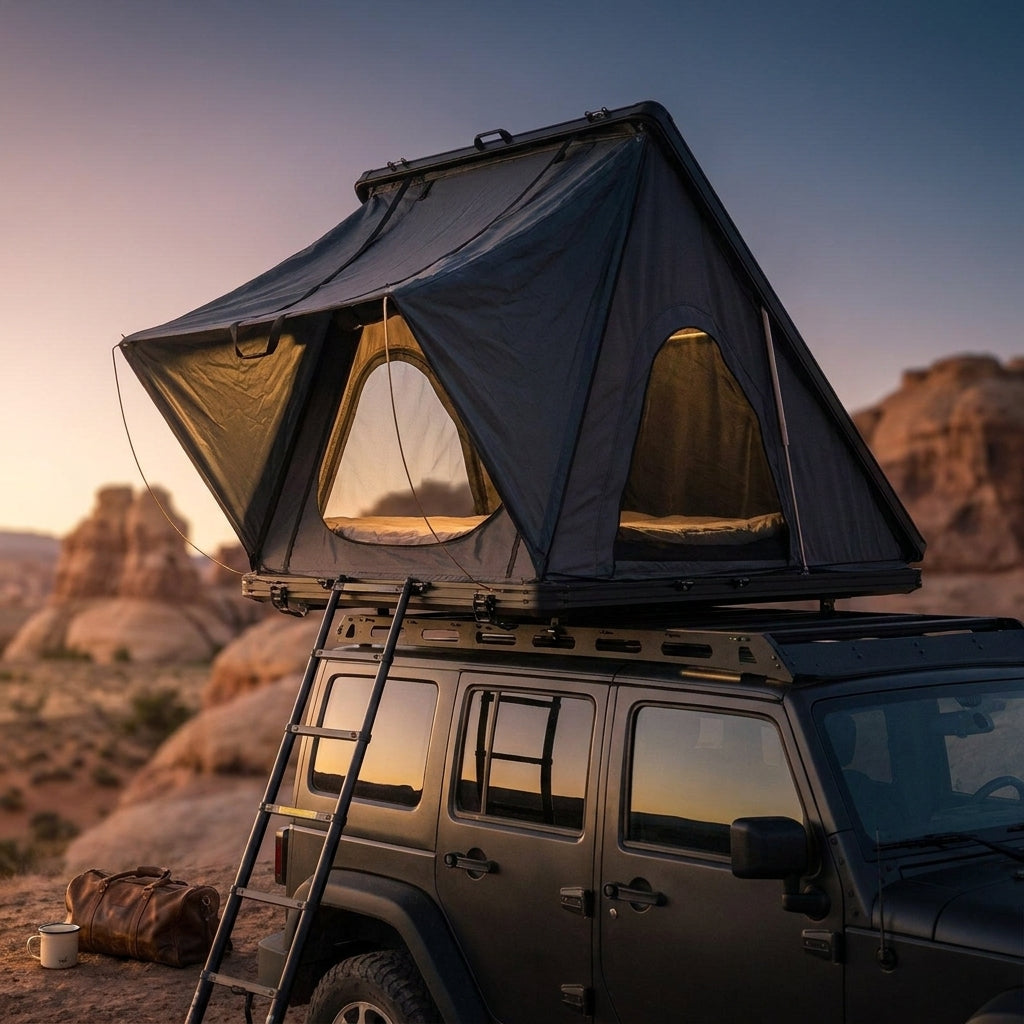 Hard Shell Rooftop Tent Pop-Up Tents 2-3 Person for SUV ‌Caravan Campervan — Studio Shot