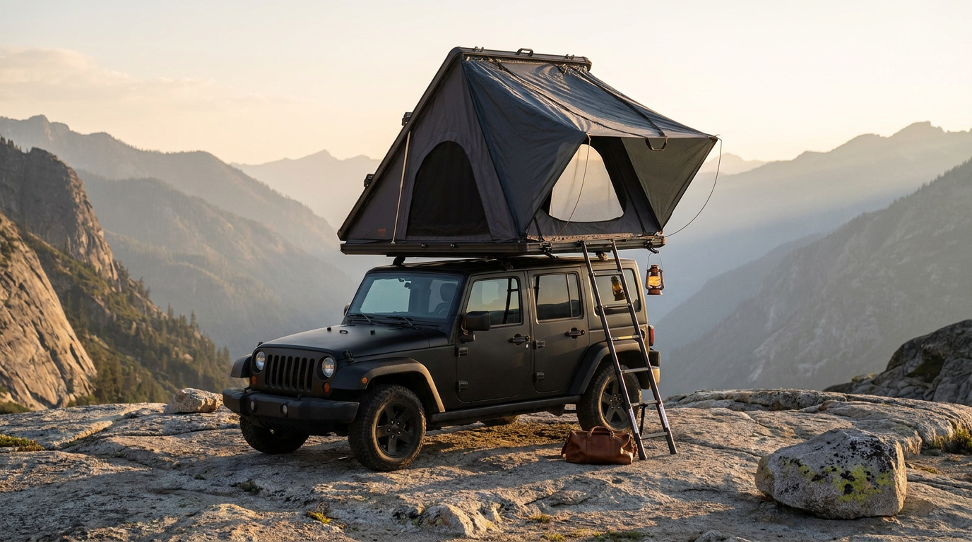 Hard Shell Rooftop Tent Pop-Up Tents 2-3 Person for SUV ‌Caravan Campervan — Lifestyle