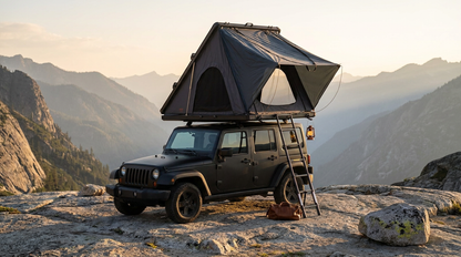 Hard Shell Rooftop Tent Pop-Up Tents 2-3 Person for SUV ‌Caravan Campervan — Lifestyle