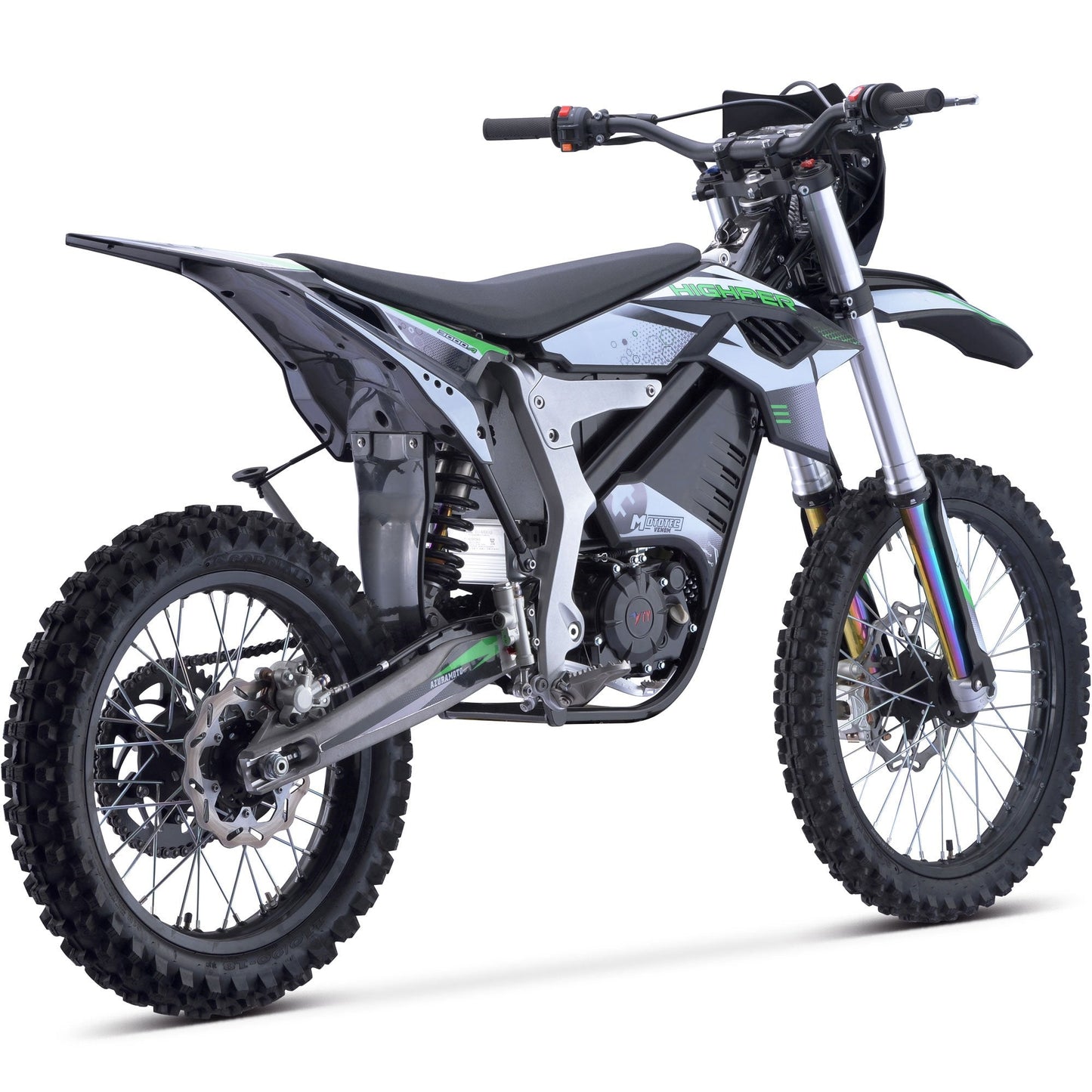 72V High Pro 12kW Electric Dirt Bike | 77 MPH, 50Ah Battery, 4-Speed Manual
