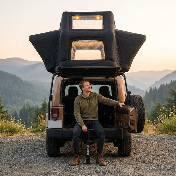 Rooftop Tent Designed for Year-Round Camping, Hard Shell Construction, Waterproof PU Coating, 2-Person