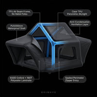 Rooftop Tent Designed for Year-Round Camping, Hard Shell Construction, Waterproof PU Coating, 2-Person — How It Works