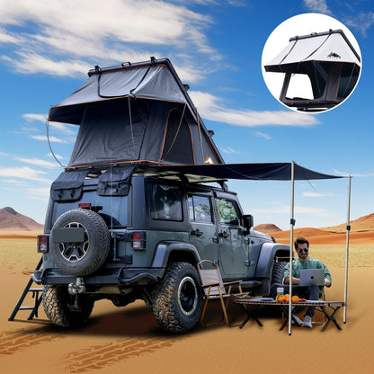 HEYFUN Adventurer Plus Hard-Shell Rooftop Tent | 2–3 Person with Awning