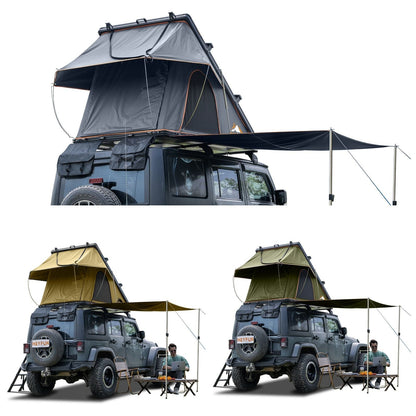 HEYFUN Adventurer Plus Hard-Shell Rooftop Tent | 2–3 Person with Awning