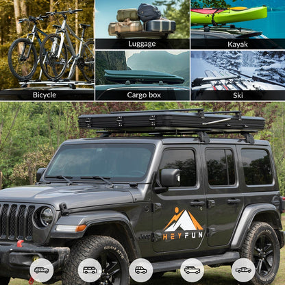 HEYFUN Adventurer Plus Hard-Shell Rooftop Tent | 2–3 Person with Awning