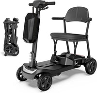 37.5Lb Lightweight Mobility Scooter for Seniors & Adults - Cruise & Airline Approved, Removable Lithium Battery, Foldable Portable Travel Motorized Scooter, No Assembly Needed, 12.4Miles Range, Black