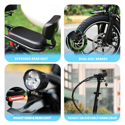 Windhorse C3 Max Electric Scooter | 500W, 40-Mile Range, Passenger Seat