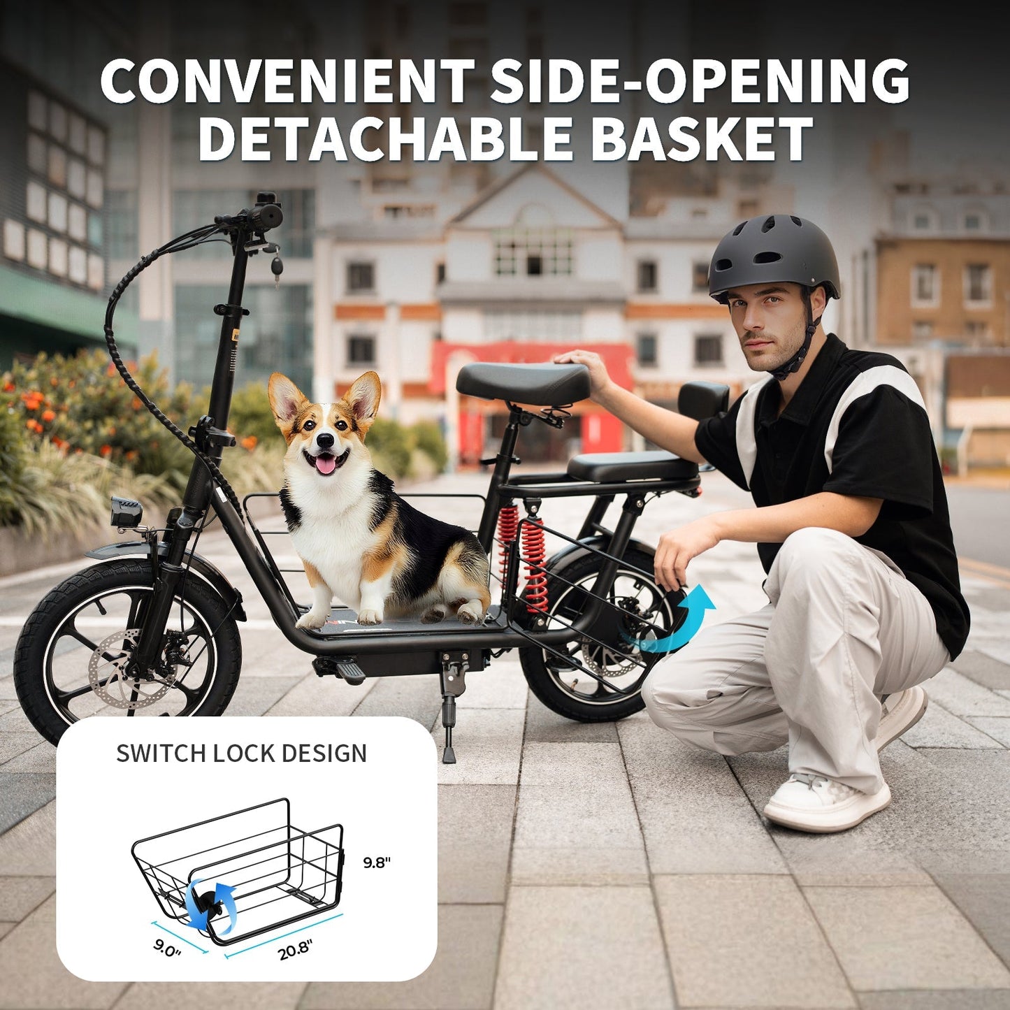 Windhorse C3 Max Electric Scooter | 500W, 40-Mile Range, Passenger Seat