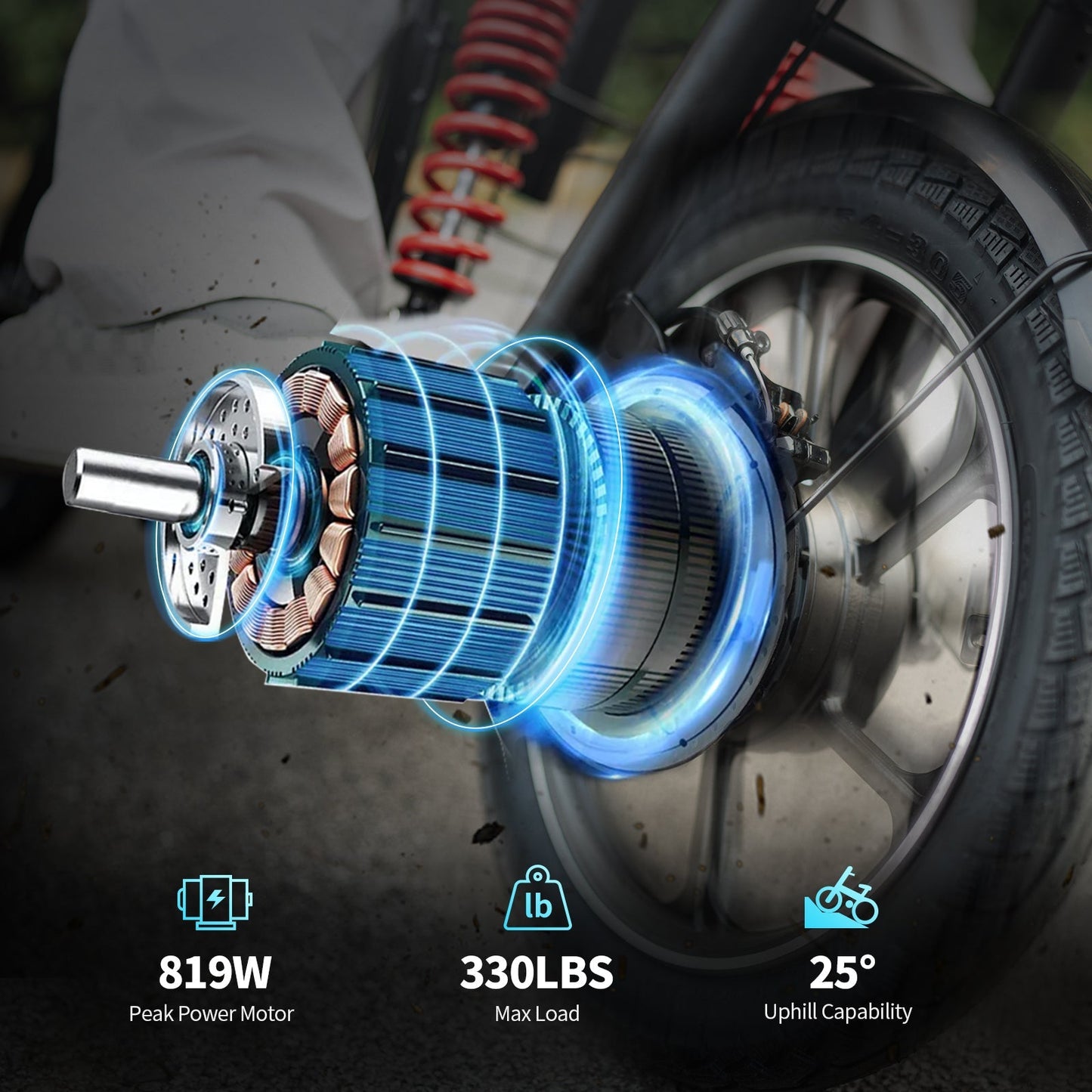 Windhorse C3 Max Electric Scooter | 500W, 40-Mile Range, Passenger Seat