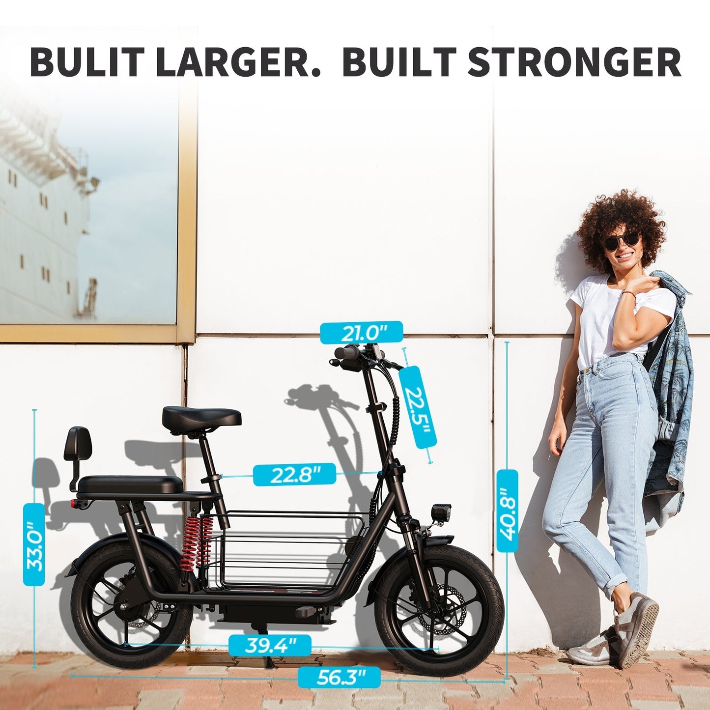 Windhorse C3 Max Electric Scooter | 500W, 40-Mile Range, Passenger Seat